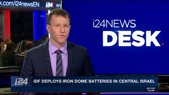 i24NEWS DESK | IDF deploys Iron Dome batteries in Central Israel | Tuesday, November 14th 2017