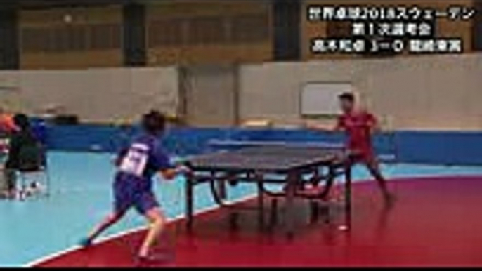 【ダイジェスト】世界卓球2018 男子日本代表第1次選考会 高木和卓vs龍崎東寅