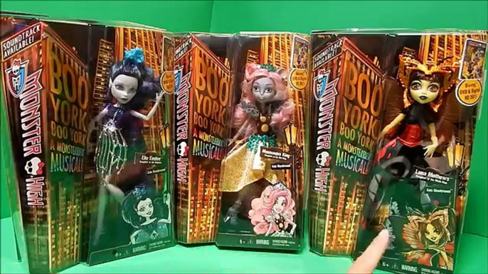 Monster High Boo York Dolls Luna Mothews Elle Eedee Mouscedes King Deboxing Toy Review