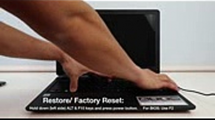 How to restore recover factory reset Acer Aspire Laptop. Hold ALT & F10 keys on boot.