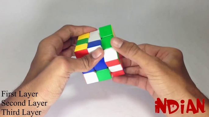 HOW TO SOLVE a 3X3X3 RUBIKS CUBE in HINDI