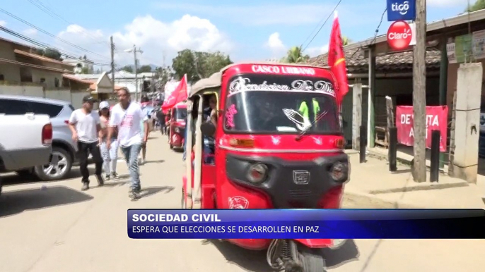 Sociedad civil espera que elecciones se desarrollen en paz