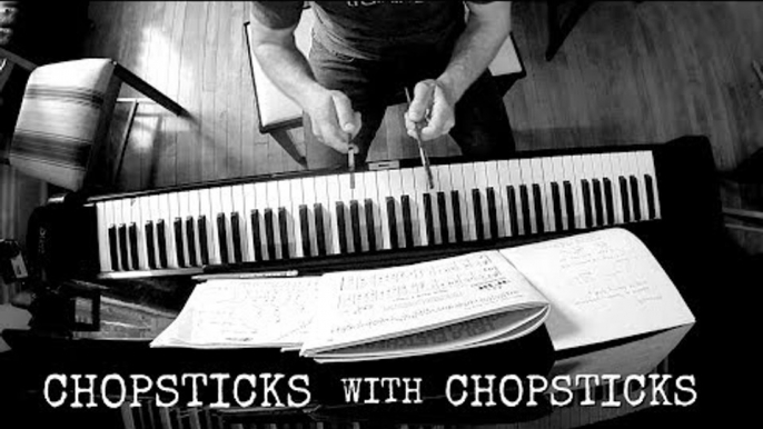 Man Plays Chopsticks on the Piano Using... Chopsticks