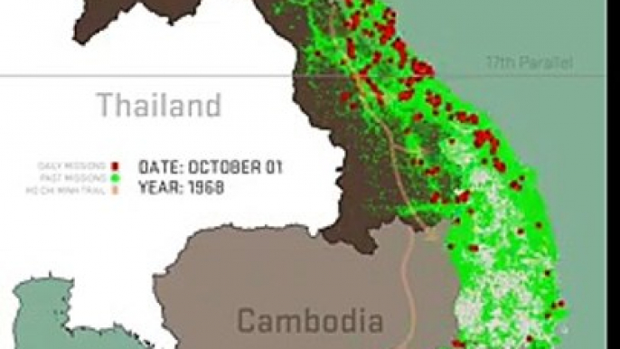 Timelapse - Every Bomb Dropped During The Vietnam War