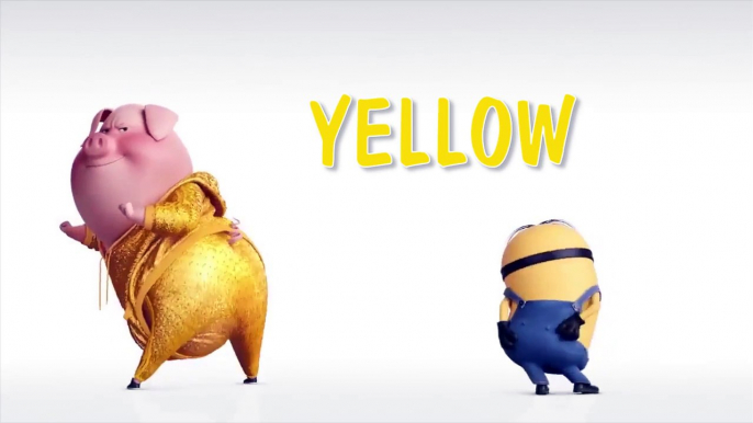 Learn Colors with Evil Minions Banana Song for Kids Funny Minion Movie - Learning Videos #3