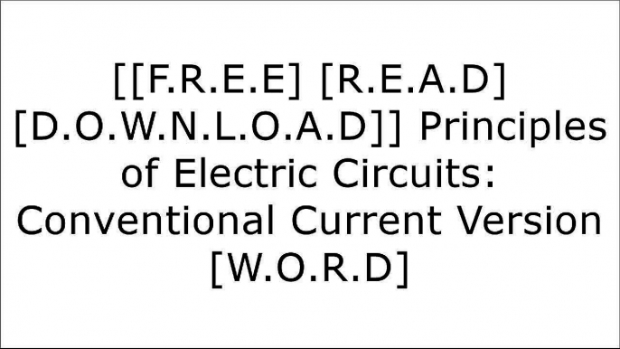 [pryxR.[F.r.e.e D.o.w.n.l.o.a.d R.e.a.d]] Principles of Electric Circuits: Conventional Current Version by Thomas L. Floyd TXT