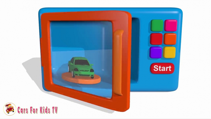Learn Colors With Microwave Oven and Blender Toy Appliance - Street Vehicles Educational Videos