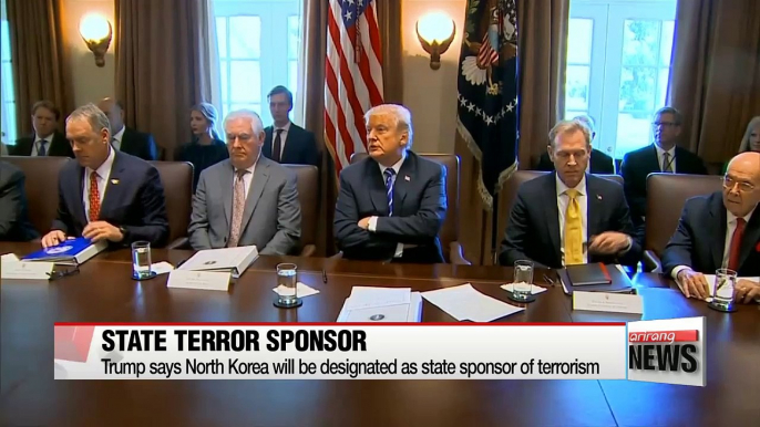 Trump designates North Korea as state sponsor of terrorism