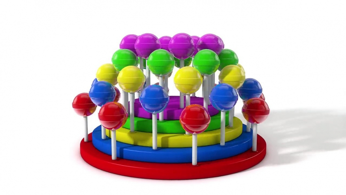 Learn Colors with 3D Lollipops for Kids Toddlers