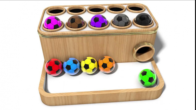 Learn Colors 3D Hammer and Soccer Balls Colours for Kids