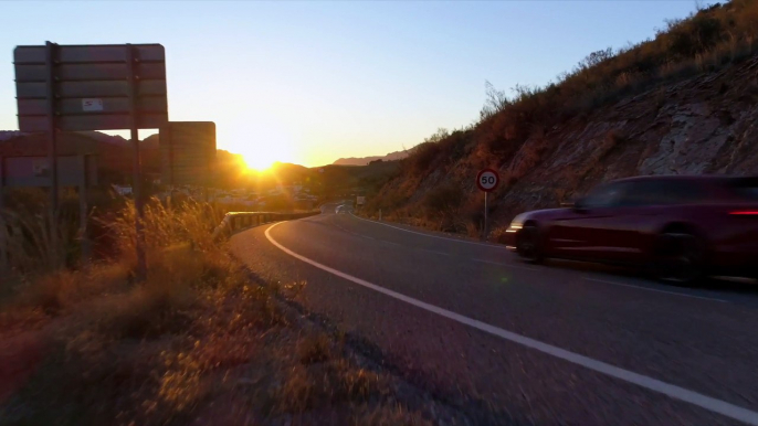 Porsche Panamera Turbo S E-Hybrid Sport Turismo Driving Video in Carmine Red