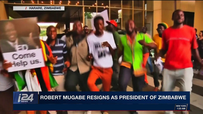 i24NEWS DESK | Robert Mugabe resigns as President of Zimbabwe | Wednesday, November 22nd 2017