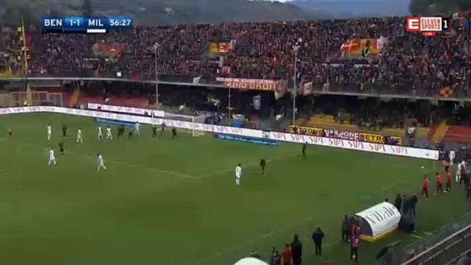 Nikola Kalinic  Goal HD - Benevento	1-2	AC Milan 03.12.2017