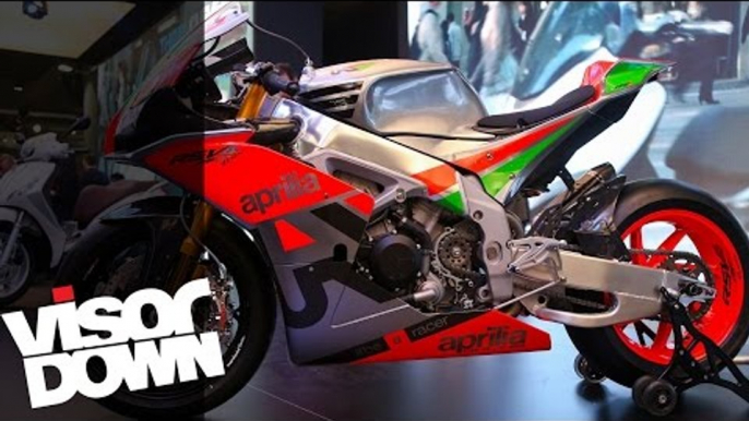 Aprilia RSV4 R-FW Misano walk-around at Eicma 2015 | Visordown Exclusive