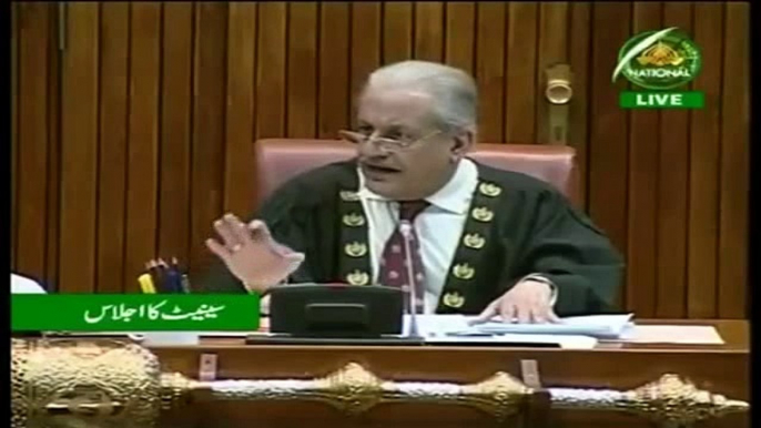 Chairman Senate Raza Rabbani Blasted PML-N Govt