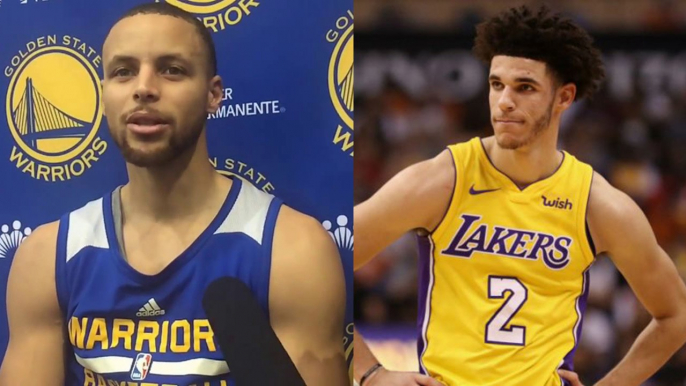 Steph Curry Gives Lonzo Ball Some Advice Before Their First Game Against Each Other