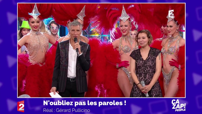 Nagui troublé par les danseuses du Moulin Rouge