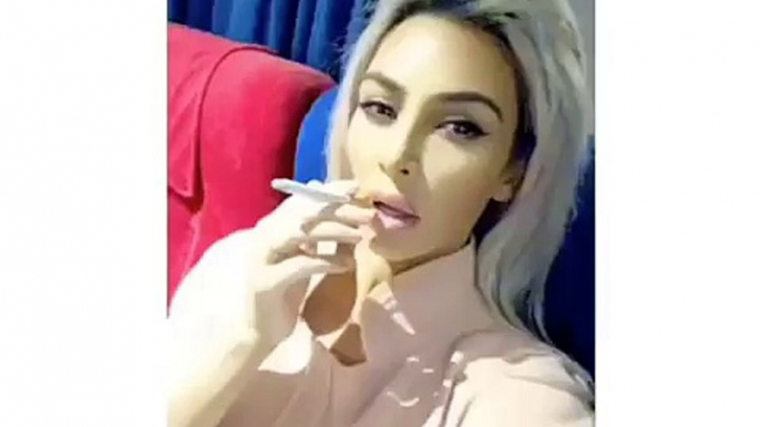 Kim Kardashian, cigarette à la bouche sur Snapchat, elle met les haters K.O. (VIDEO)
