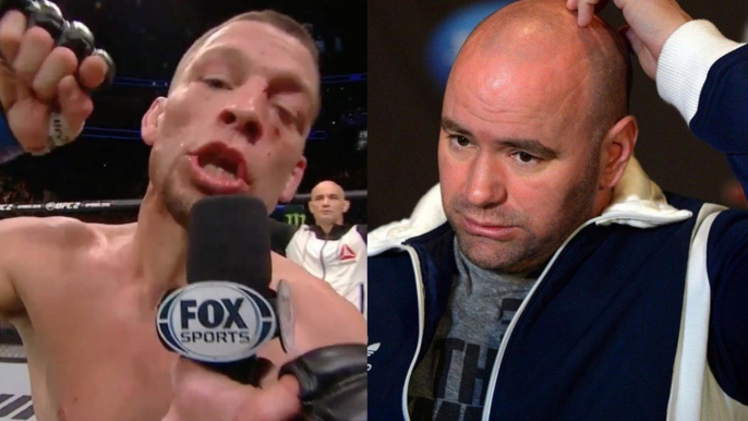 Nate Diaz Calls UFC President Dana White a "B*TCH" for Lying About Tyron Woodley Fight