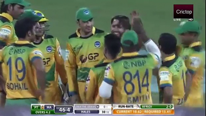 Shahid Afridi Hat-trick in T10 Cricket League 2017