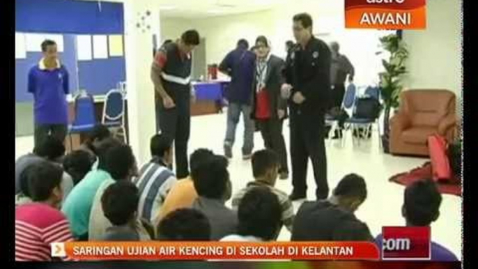 Saringan ujian air kencing di sekolah di Kelantan