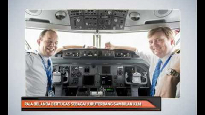 Raja Belanda bertugas sebagai juruterbang sambilan KLM