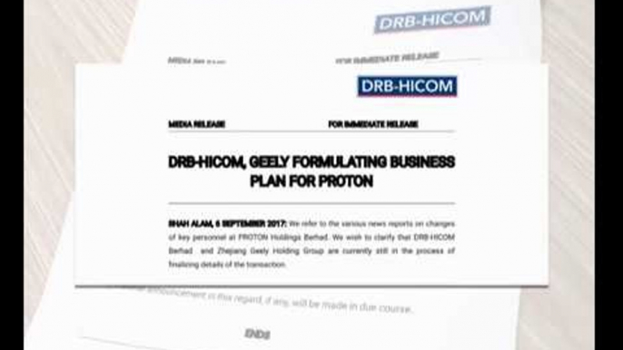 DRB HICOM - Zhejiang Geely Holding Group rintis fasa akhir perjanjian