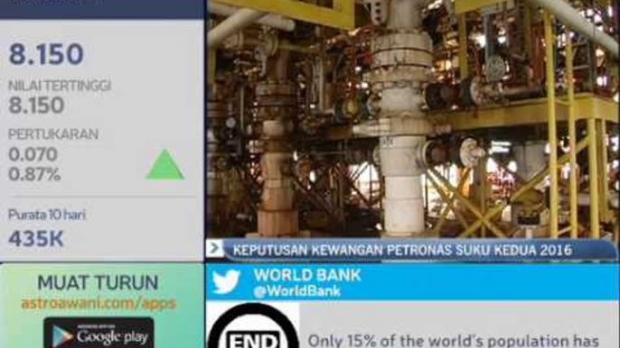 Keputusan kewangan Petronas suku kedua 2016