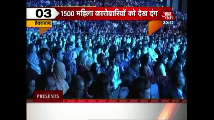 Shatak Aajtak _ Robot 'Mitra' Welcomes PM Modi and Ivanka Trump In Global Entrepreneurship Summit-kCYeteKlHsg