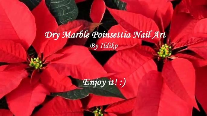 POINSETTIA NAIL ART Using Needle & Dotting Tool _ Festive Nails-BvrXECKDcfU