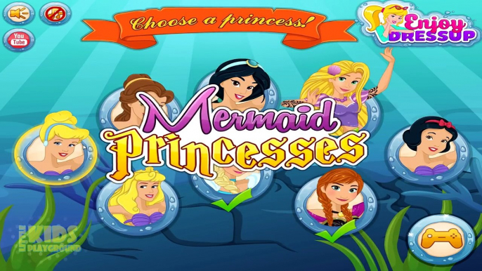 Disney Princess Mermaids Elsa Anna Cinderella Rapunzel - Dress Up Game for Kids-M_UpxRQSe9M