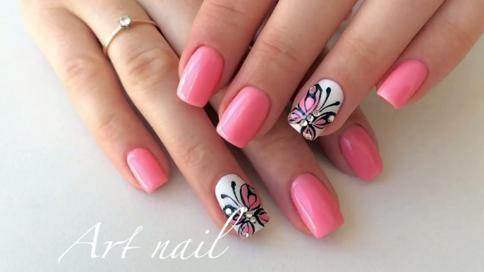 Бабочки На Ногтях! Дизайн Ногтей Гель-Лаком! Art Nail Designs (Butterfly on nails)-4cAuEoEPLpA