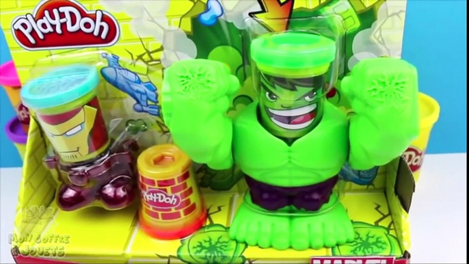 Jouet Play Doh Hulk Poings Destructibles Marvel Iron Man - Smashdown Hulk Playdough | Superheroes | Spiderman | Superman | Frozen Elsa | Joker