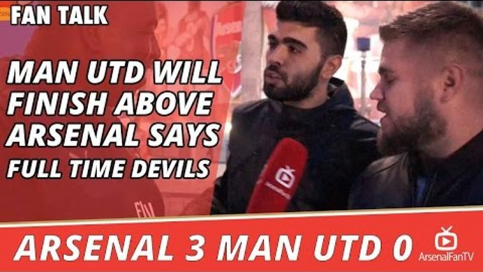 Man Utd Will Finish Above Arsenal says Full Time Devils  | Arsenal 3 Man Utd 0