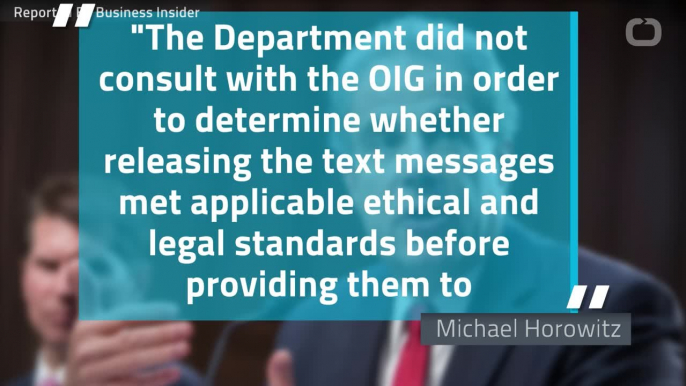 FBI Agents Released Text Were Not Approved By DOJ Inspector General