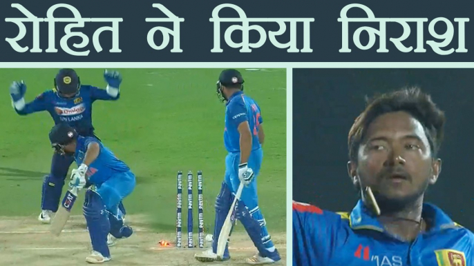 India Vs Sri Lanka 3rd ODI: Rohit Sharma OUT, bowled by Akila Dananjaya for 7 | वनइंडिया हिंदी