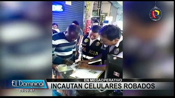 Incautan celulares robados en megaoperativo