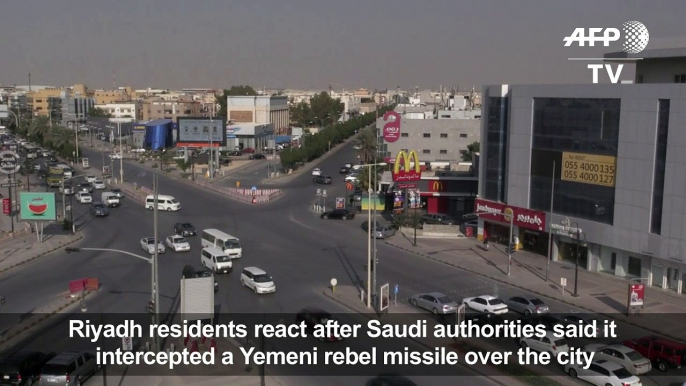 Reactions after Saudi intercepts Yemen rebel missile over Riyadh