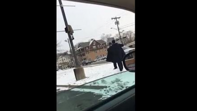 Woman Spots A Homeless Man Without A Coat, Returns With The Warmest One She Could Find At The Store