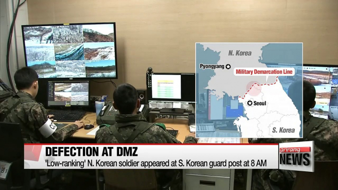 Low-ranking N. Korean soldier defects to S. Korea via DMZ, several gunshots heard at border