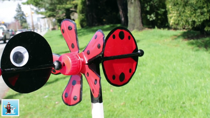 DIY Best out of Waste Craft Ideas How to Make Plastic Bottle Ladybug Pinwheel for Kids-yQAI-xZrYtg