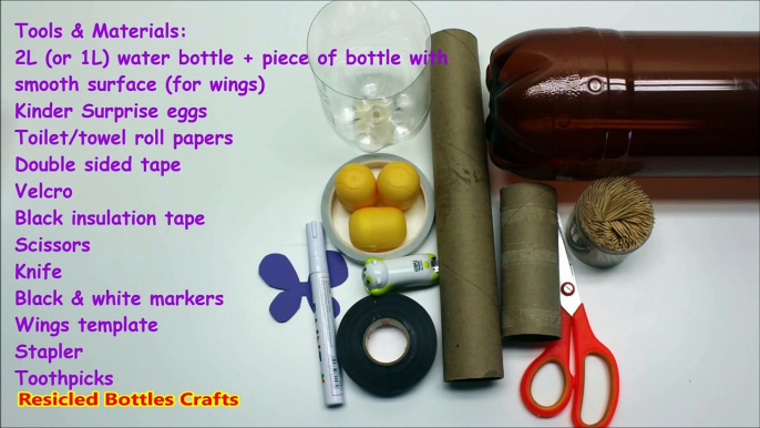 Kids DIY Projects Ideas - How to Make a Cute Honeybee in Honeycomb -Recycled Bottles Crafts-W2wYBbpd1N4