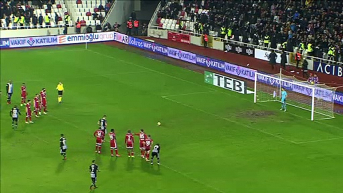 Álvaro Negredo Goal HD Sivasspor 1:1 Beşiktaş 23.12.2017