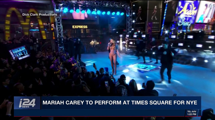 i24NEWS DESK | Mariah Carey to perform at Times Square for NYE | Thursday, December 28th 2017