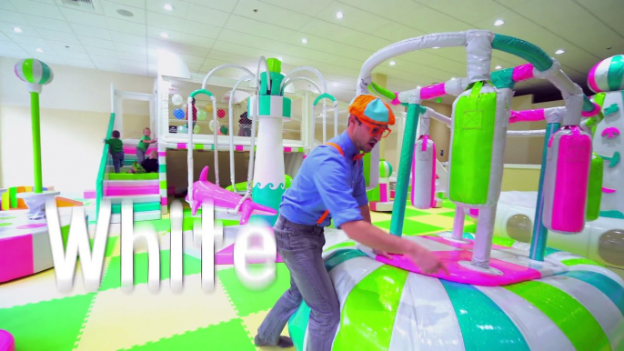 Learning Colors with Blippi at an Indoor Playground Play Place