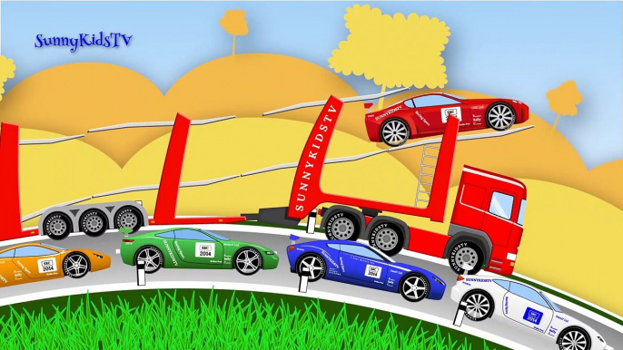 Trucks and Cars Learn Numbers Compilation. Learn fruits. Bubbles. Cartoon f