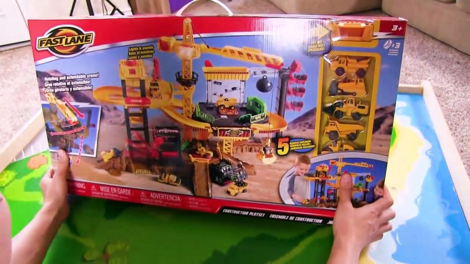 Cars for Kids _ Hot Wheels Toys and Fast Lane Construction Vehicle Playset - Fun Toy Cars for K