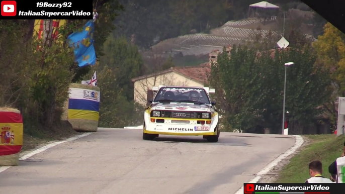 Audi Sport Quattro S1 CRAZY Group B - Epic Jumps, Flames & Actions at San Marino Rally Legend 2017