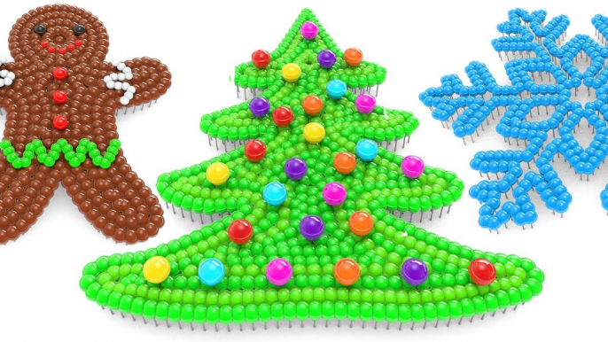 Learning Colors with 3D Lollipops and Christmas Shapes for Children and Kids