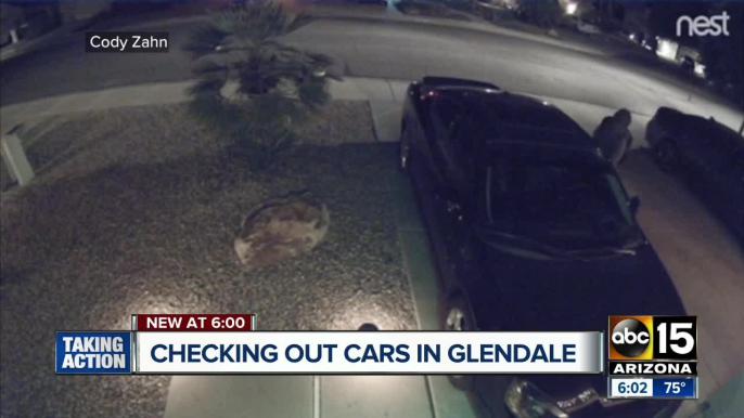 Glendale resident says he spotted man checking car doors